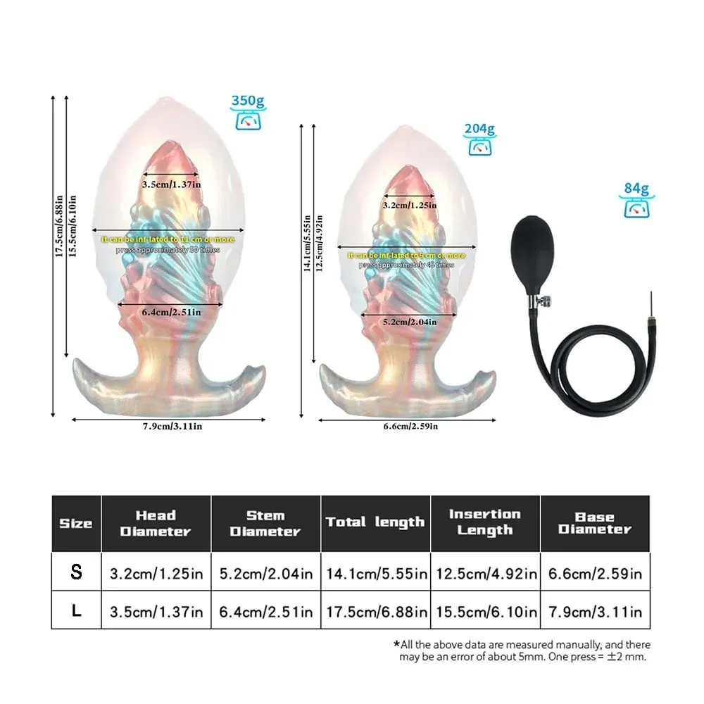 Consoladores anales con nudo de perro, tapón inflable para el trasero, máximo 11cm, tapón de dilatación anal enorme, Juguetes sexuales para mujeres y hombres, masaje de próstata con punto G BDSM — image 2