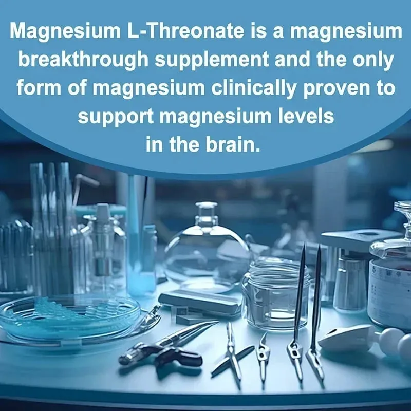 Magnesium L Threonate - Focus and Memory Enhancer Supports Nerve Function Muscle Strength Bone and Joint HealthSupplements