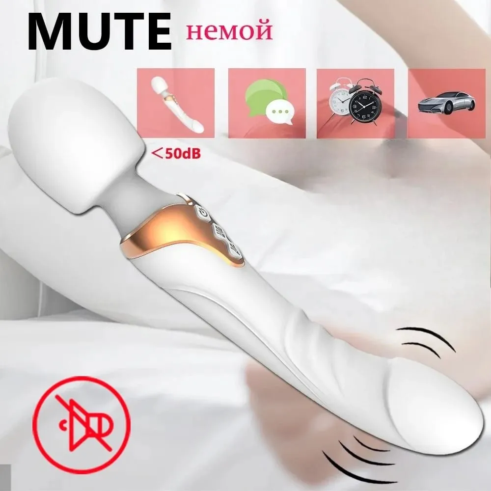 Women Powerful AV Dildos Vibrator Magic Wand 10 Modes Clitoris Stimulator G Spot Vagina Nipple Massager Adult Sex Toys for Women — image 4