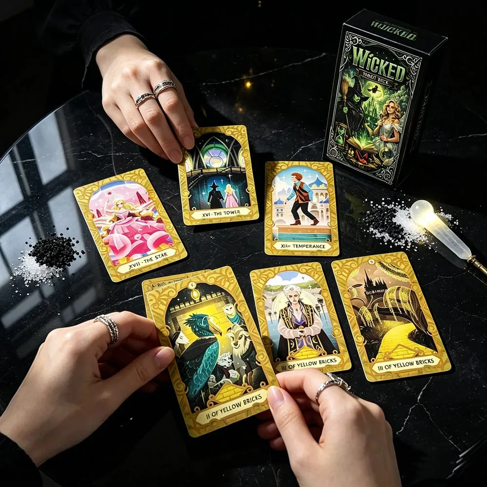 Wicked Tarot Deck 78 Tarot Cards Fantasy Magic Witch Divination Cards Game Πρόβλεψη της μοίρας Ταρώ Επιτραπέζιο παιχνίδι Απόκριες Παιχνίδια Δώρο — image 3