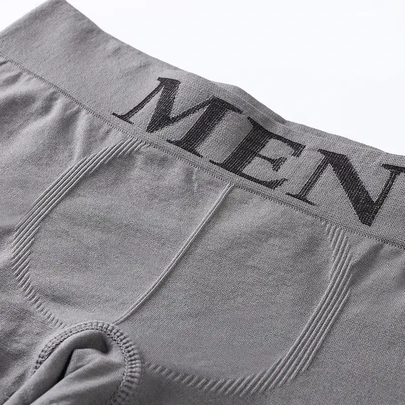 5 Pcs Thin Style Men's High Elastic Plain Color Comfortable Boxer Briefs Panties Breathable Pantyhose — image 2