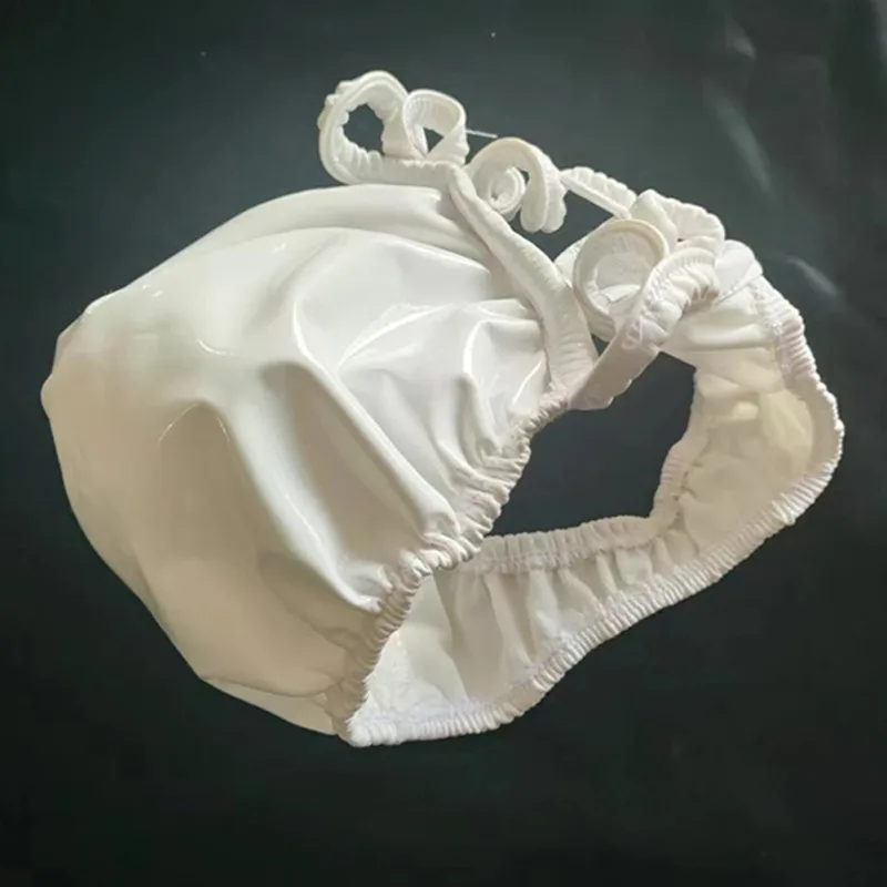 Sexy Men PVC Shiny U Convex Pouch Briefs Low-Rise G-string Latex Oil Gloosy Sexy Thong Carapace U Bulge Underwear — image 12