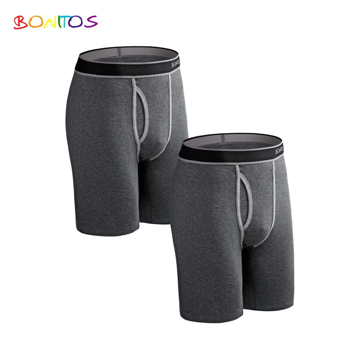 2 pz Confezione Gamba Lunga Boxer da Uomo Mutandine Kit Homme Mutande Boxer Slip Intimo per Uomo Cotone Maschile Sexy Set Box Palestra — image 14