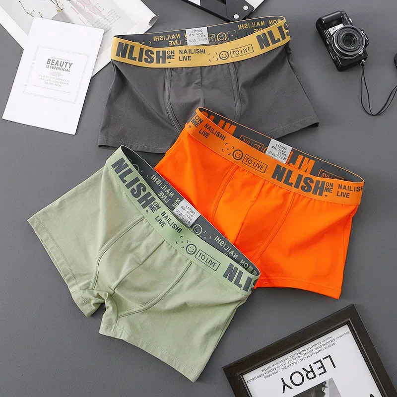 [Bloom the love] Marca Solid 1 pz/3 pz Boxer Uomo Intimo Cotone Boxershort Mens Boxer Uomo Cuecas Masculina Taglia M-3XL nl-112