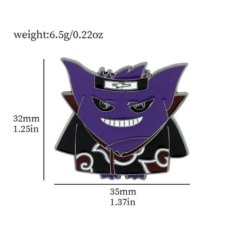 סיכות קריקטורה Gengar אנימה אמייל סיכות דש עבור אביזרי תרמיל אוסף אוסף סיכות תכשיטים — image 20
