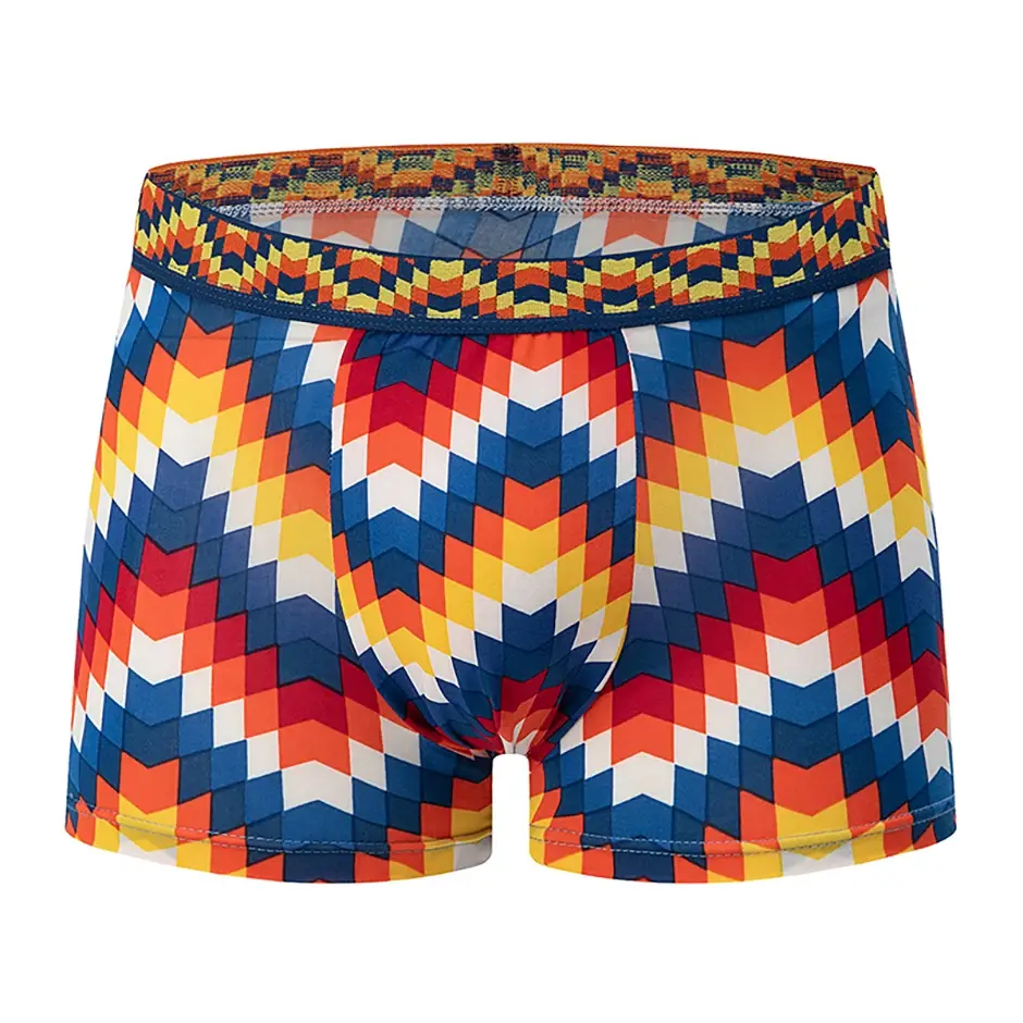 Boxer décontracté à motifs colorés pour hommes, sous-vêtements amples et confortables, surdimensionnés, taille élastique, 4/5 pièces — image 6