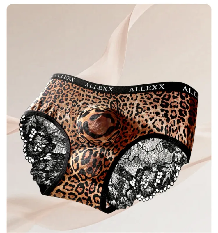 Men's underwear Lace cuecas masculino 3D spacecraft calzoncillos hombre leopard print lencerías muy hot sexys tøy men lingerie — image 9