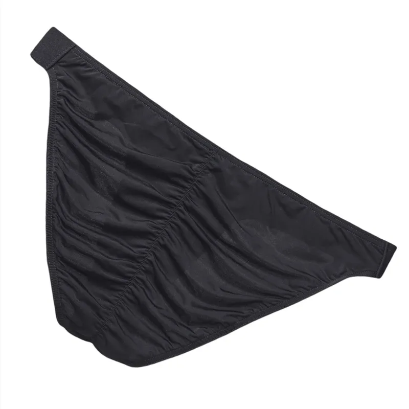 Ice Silk Brief Panlalaking Panloob na Panloob na Panlalaki Malapad na Sinturon Sexy U Pouch Wrinkle Back Bikini Slips Hombre Breathable Exotic Lingerie 3256808930282413