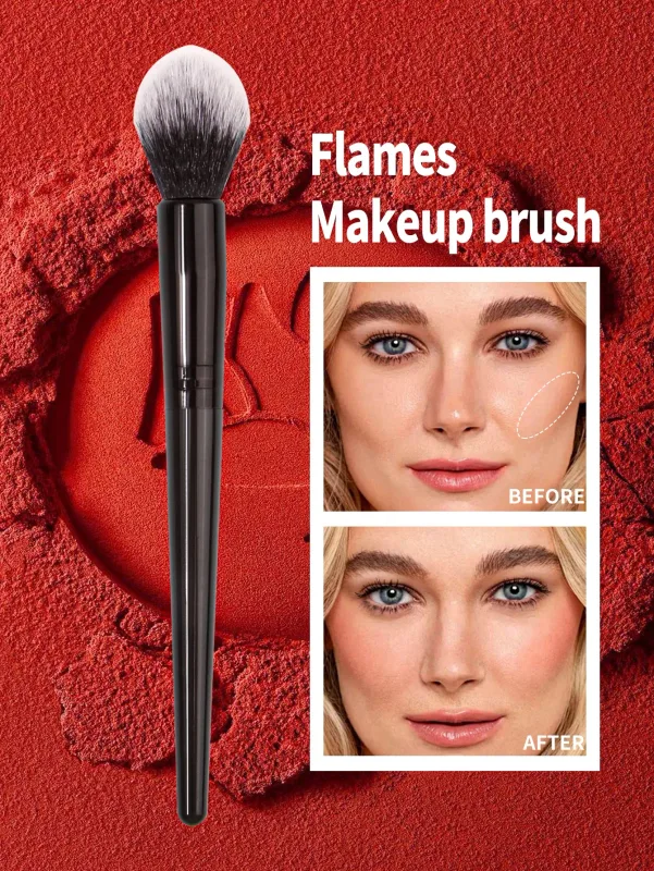 Pêssego coração blush escova em pó blush creme líquido blush pincéis de maquiagem plana pequena precisa blush escova ferramentas de maquiagem