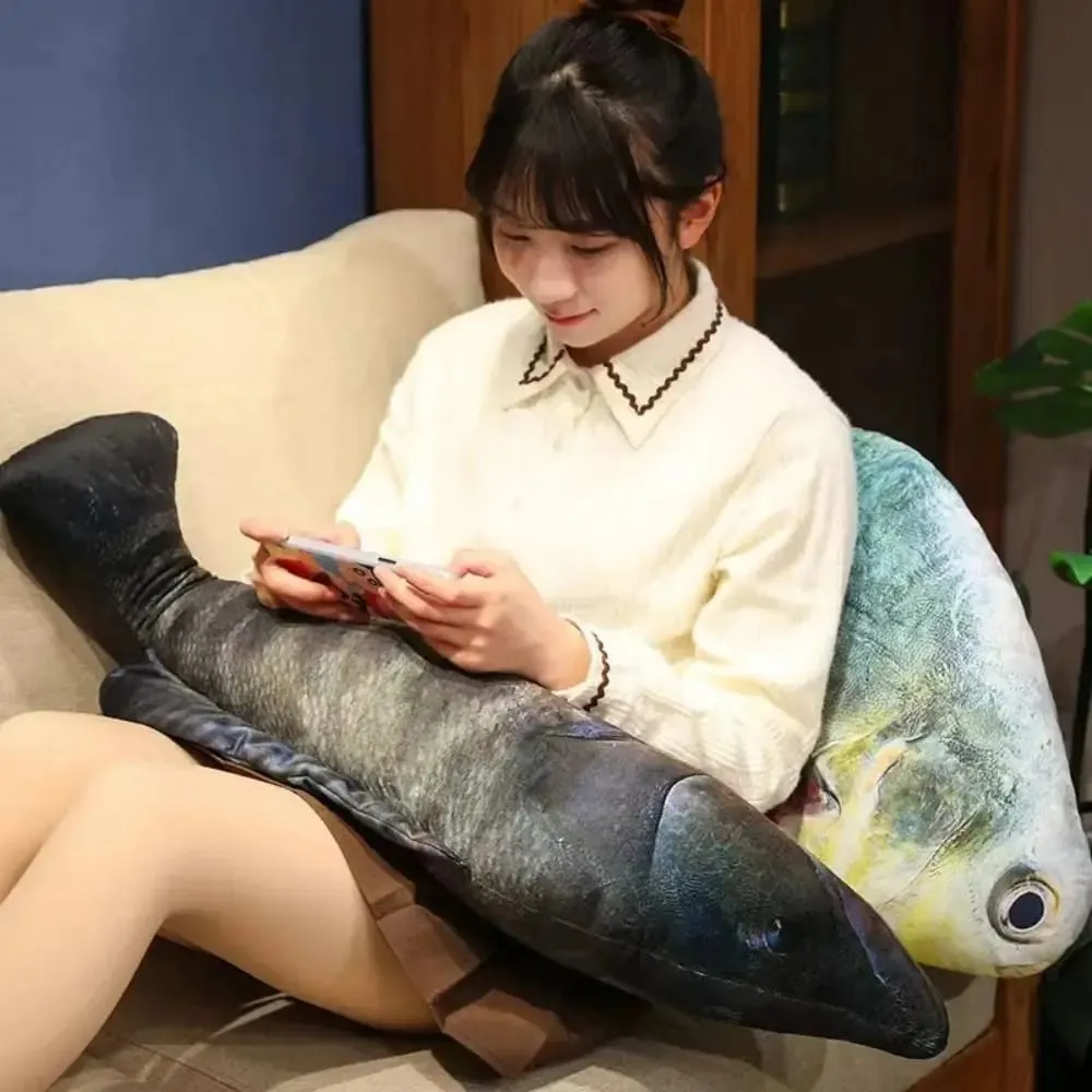 PP Cotton Simulation Sea Fish Stuffed Soft Sea Fish Stuffed Saury Salmon Fish Sleeping Μαξιλάρι για κορίτσια Χριστουγεννιάτικο δώρο — image 6