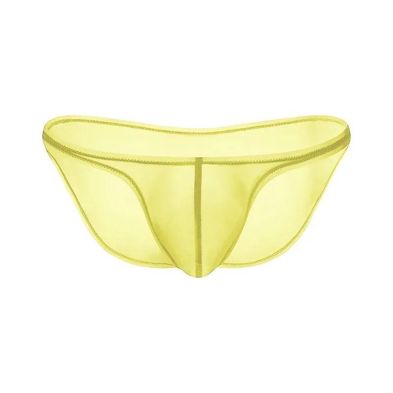 Ropa interior para hombre, bragas triangulares transparentes de seda de hielo delicadas, calzoncillos de cintura baja con personalidad — image 25