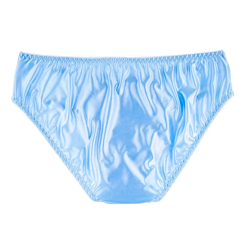 Men's Sexy Briefs Comfortable Healthy Elastic Soft Pouch mid Waist Pure Underwear Men's lace shiny gay underwear — image 13