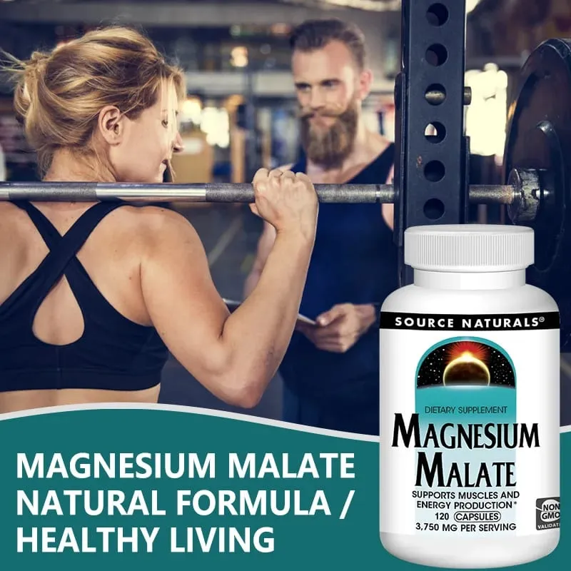 Magnesium Malate 3750 Mg Supplement Supports Muscle Function Health and Energy Production — image 3