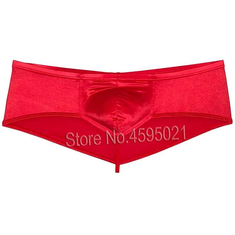 Men's Underwear Thong Rise Cheeky Briefs Glossy Wet Look Boxer Solid Shiny Metallic Luster Pouch Low Rise Beach Briefs Underpant — image 12