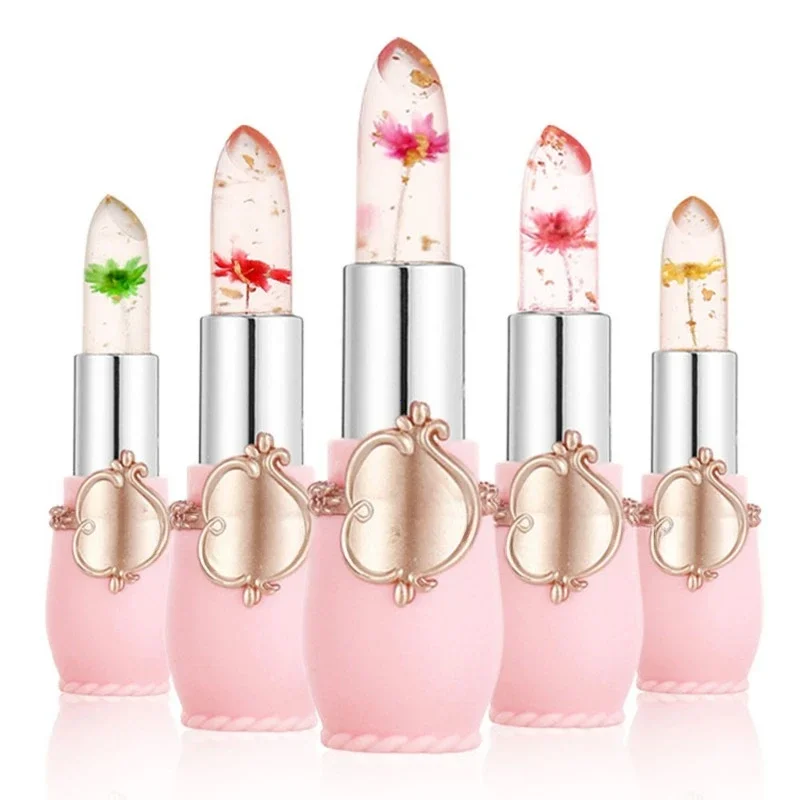 Σετ κραγιόν Flower Jelly Ενυδατική κρέμα για αλλαγή θερμοκρασίας Flower Lip Stick μακράς διαρκείας Lip Balm Magic Color Change Lip Gloss Set — image 5