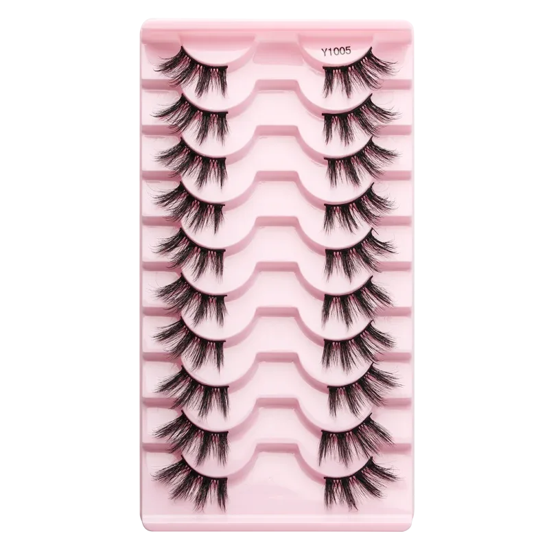 Half EyeLashes Φυσικές χνουδωτές ψεύτικες βλεφαρίδες Cat Eye Lash 3D Faux Mink Lashes Εργαλείο μακιγιάζ για επέκταση βλεφαρίδων με φτερωτές — image 17