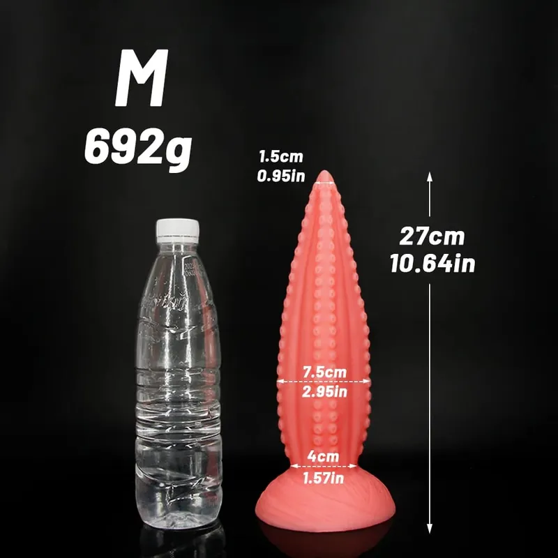 Big Anal Dildos 5 μεγεθών Μαλακό σιλικόνη με μακρύ βύσμα πισινό Monster Dildo Τεράστιο ροζ πλοκάμι Dildo Masturbate Παιχνίδια σεξ για γυναίκες άνδρες — image 8