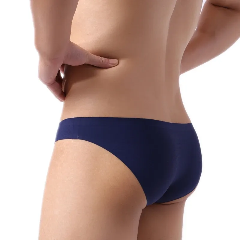 Seamless Briefs Underwear for Men Ice Silk Sexy Underpants Cuecas Ultra-thin Mens Bikini Seamless Lingerie Hombre Slip Male — image 3