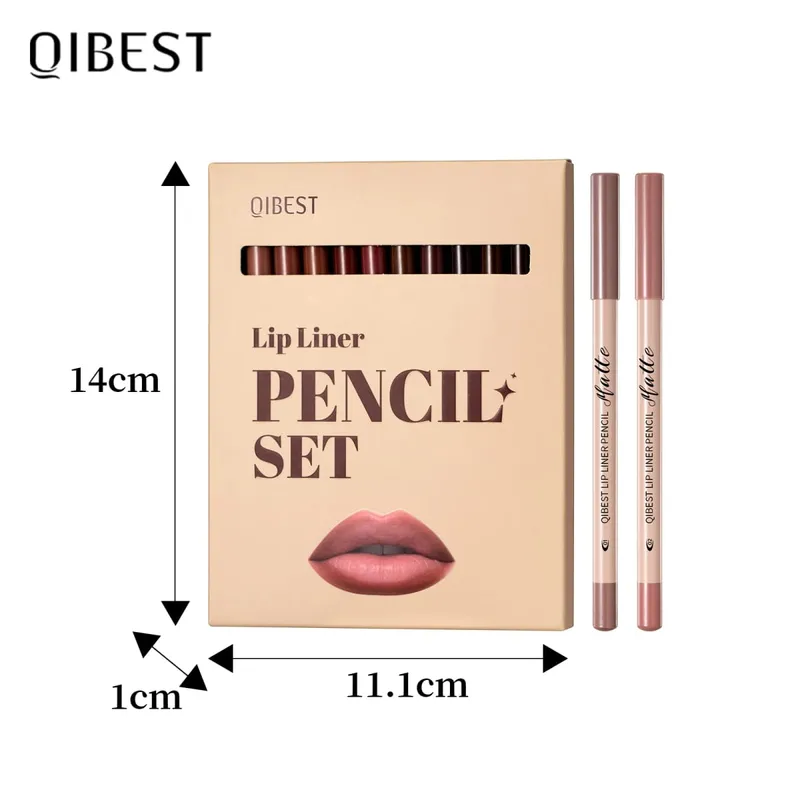 Σετ στυλό Lip Liner 12 Χρωμάτων Διαρκής Αδιάβροχο Αδιάβροχο Easy Coloring που δεν ξεθωριάζει Color Rendering Lipliner Set Cosmetics — image 6