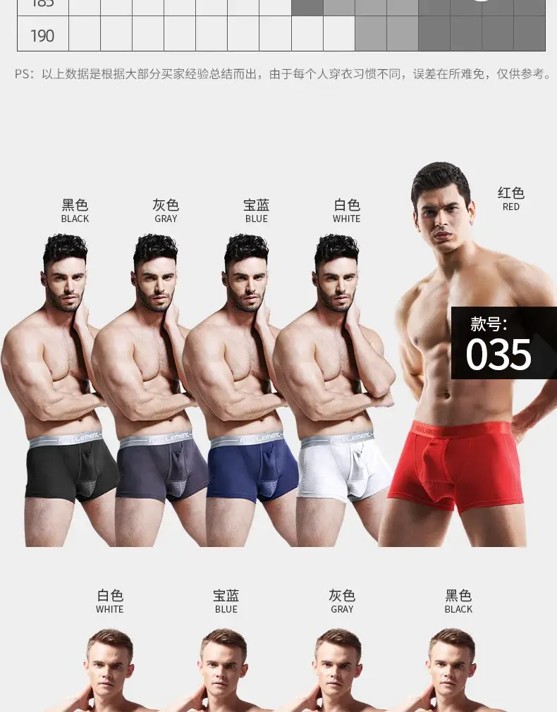 L-5XL Large Size Men Varicocele Underwear Scrotal Testicle Support Dual Pouch Boxer Spermatic Cord Bullet Separation Underpant — image 1