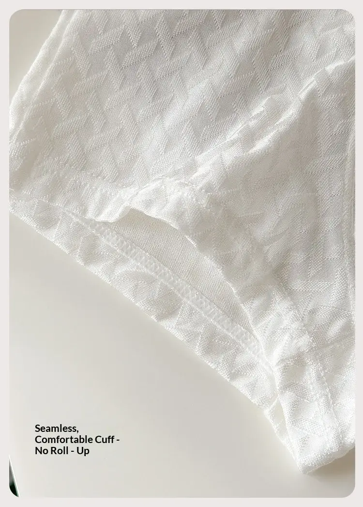 Men's Ice-Silk Jacquard Boxer Briefs: Cooling, Breathable, Mid-Rise, Boxer Shorts—comfortable and Simple Style for Young Men — image 6