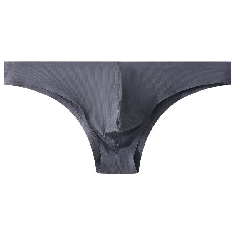Half Hip Small Triangle Men's Underwear Low Waist Sexy Young Men Ice Silk Seamless Briefs Summer Lightweight Breathable Panties — image 18
