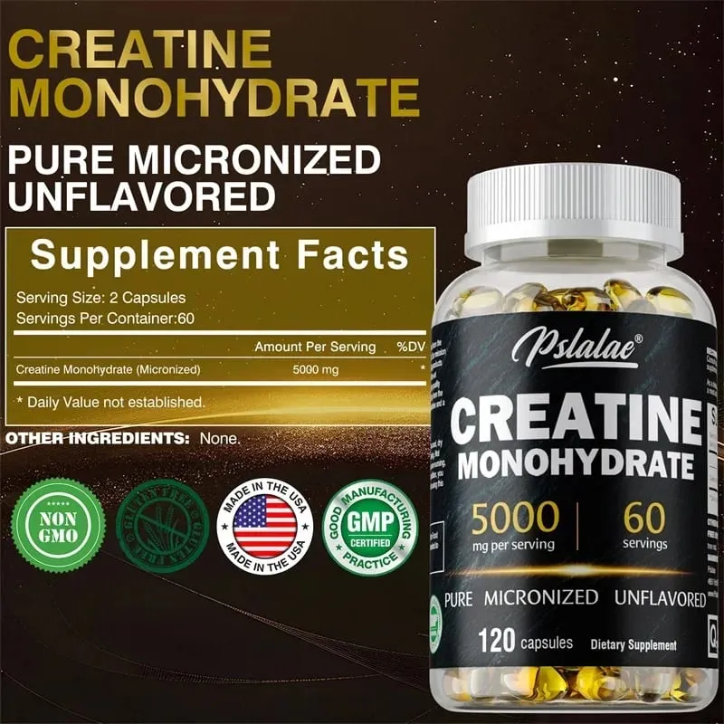 Creatine Monohydrate - Boost Muscle Strength Promote Muscle Growth Improve Athletic Performance Vegetarian Gluten-free — image 3
