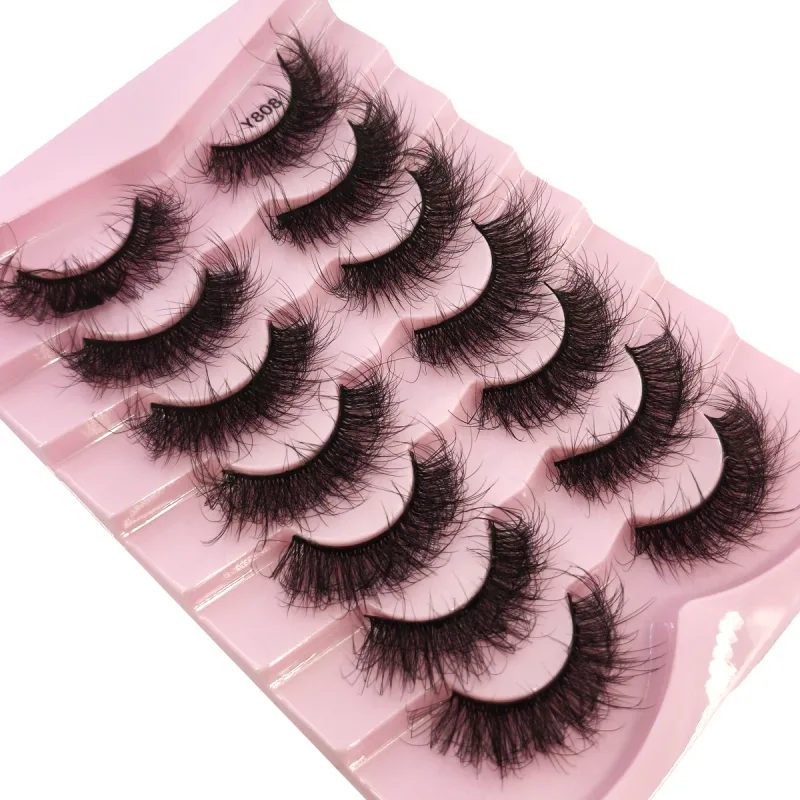 Fluffy Lashes Mink False Eyelashes Thick Cat Eye Makeup Long Natural Volume 3d Eyelashes Extension Χονδρική Βιζόν Βλεφαρίδες