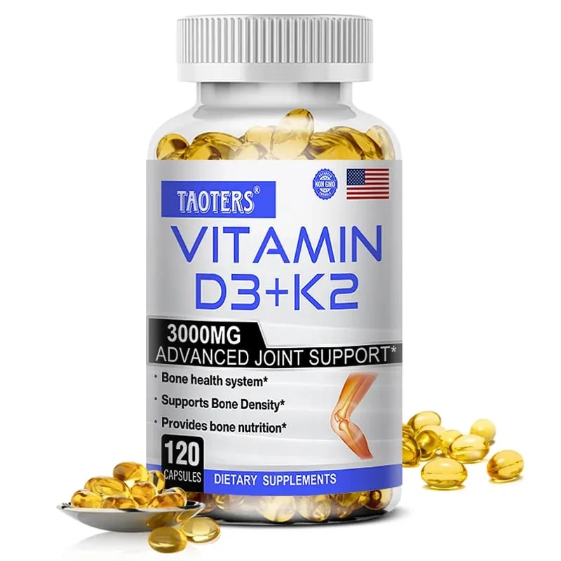 Vitamin D3 & K2 | Bone & Cardiovascular Health Support Immune System Support 120 Capsules