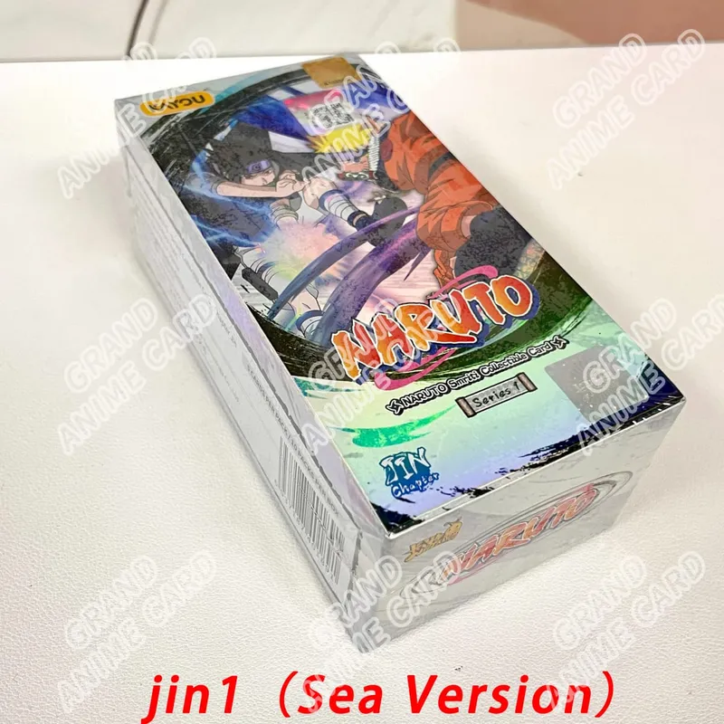 Genuíno naruto t4w8 jin1 jin2 mar versão em inglês versão global caixa de reforço anime tcg raro cr ninja mundo cartão coleção