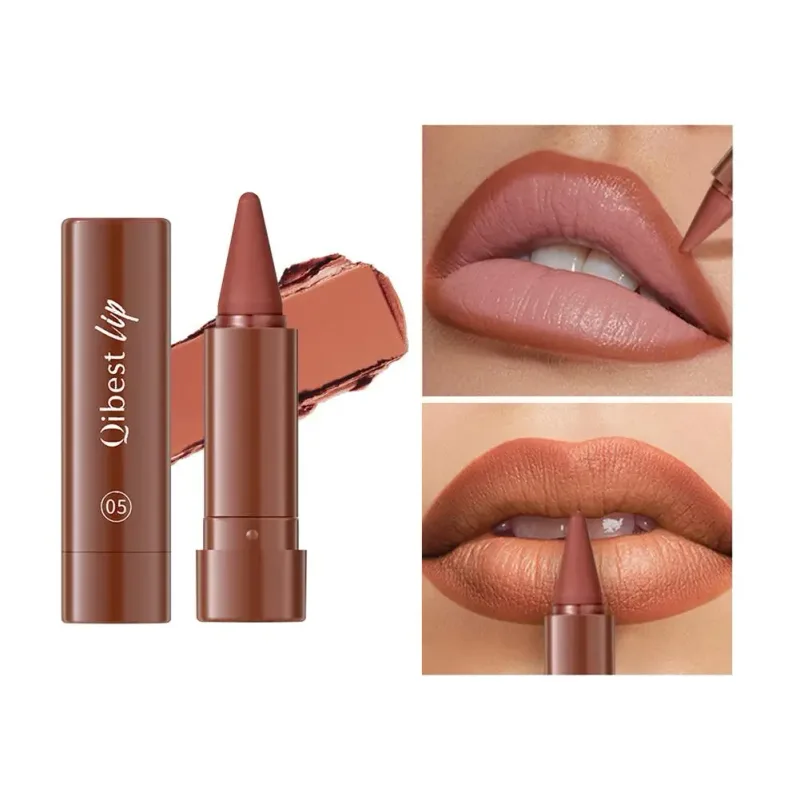 Batom fosco à prova d'água, lápis 2 em 1, alta pigmentação, cor labial, fórmula hidratante suave, batom gradiente natural — image 10