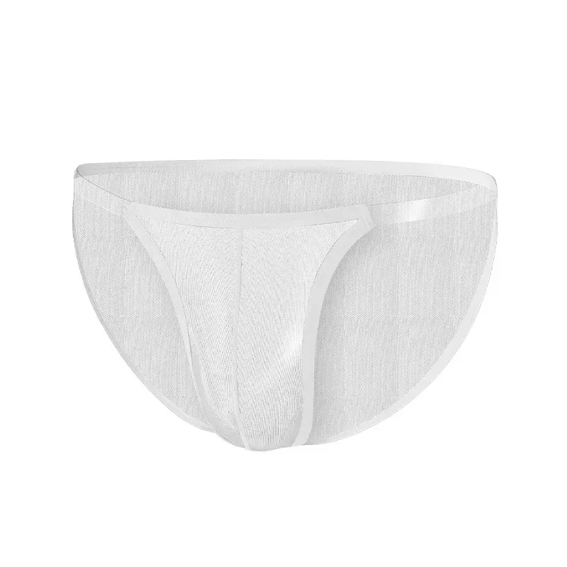 Ropa interior para hombre, calzoncillos transparentes de malla completa sexi, seda fina de hielo, transpirable, cintura baja, ropa interior sexi para hombre — image 4
