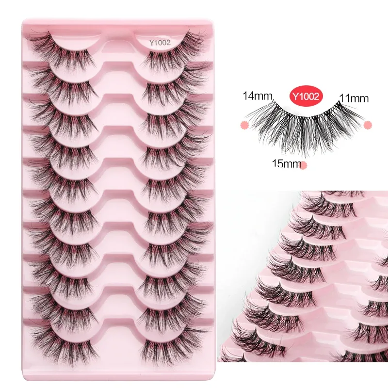 Half Lashes Cat Eye Lashes 3D Natural Finged End Eye Elong Lashes Fox Eye Lashes Faux Mink Lashes Μακιγιάζ — image 26
