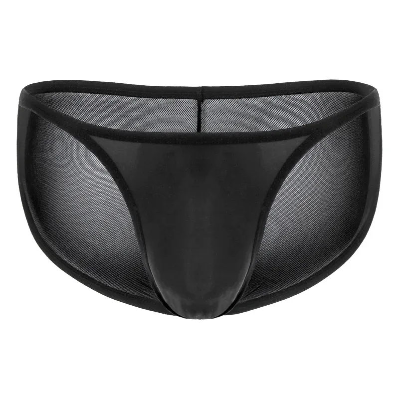 Men's Underwear Transparent Breathable Panties Male Low-waist High Fork Briefs — image 4