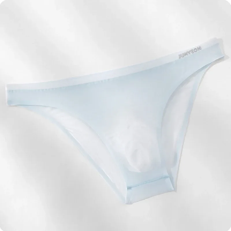 Seamless Quick Drying Men Briefs Underwear Solid Color Ice Silk Ultra-thin Underpants Sexy Breathable 3D Pouch Panties Undies — image 5