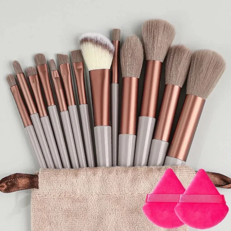 Professional 13PCS Makeup Brushes Set 2 Powder Puff Sponge for Cosmetics Foundation Blush Eyeshadow Blending Brush Beauty Tools — image 14