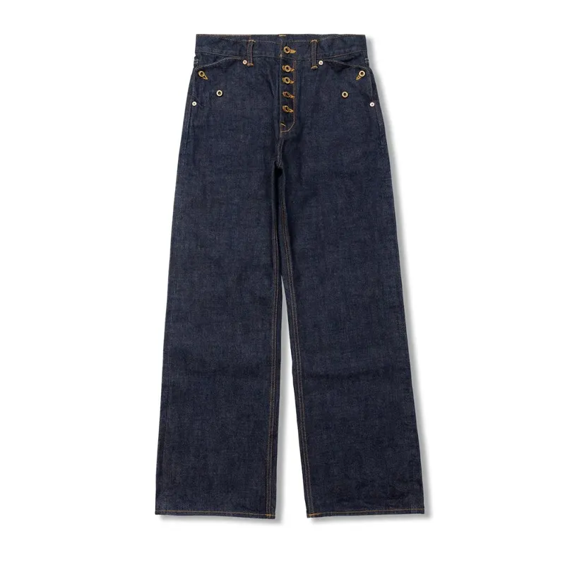 Κόκκινο Tornado Retro Heavy 18oz Raw Selvedge τζιν παντελόνι Sanforized Button Fly ψηλόμεσο πτερύγιο τσέπη τζιν ξυλουργικό στυλ