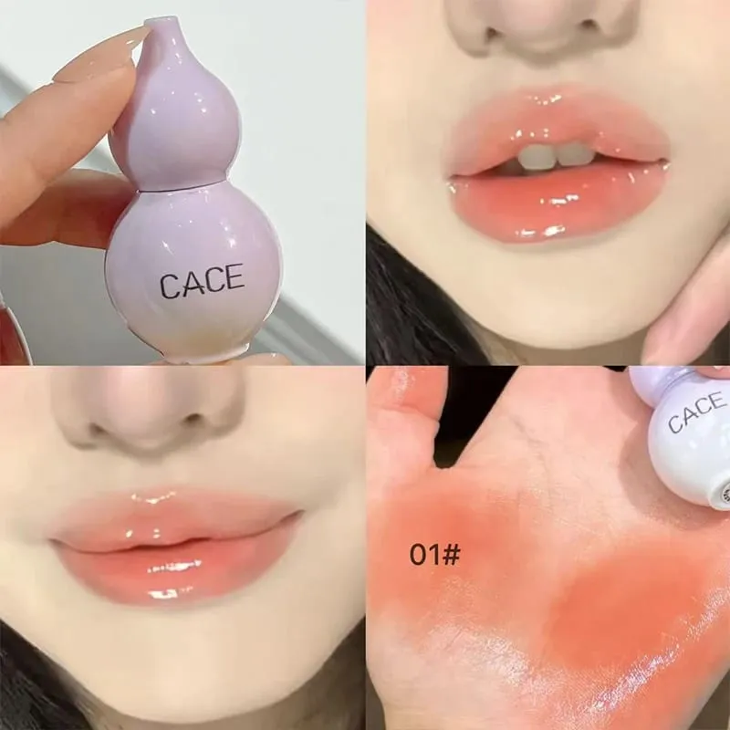 Mini Gourd Design Lip Glaze 3 Χρωμάτων Σετ Μακιγιάζ Διαρκείας Ενυδατικό Water Glass Lipgloss Tint Hydrating Lip Stain Cosmetic — image 2