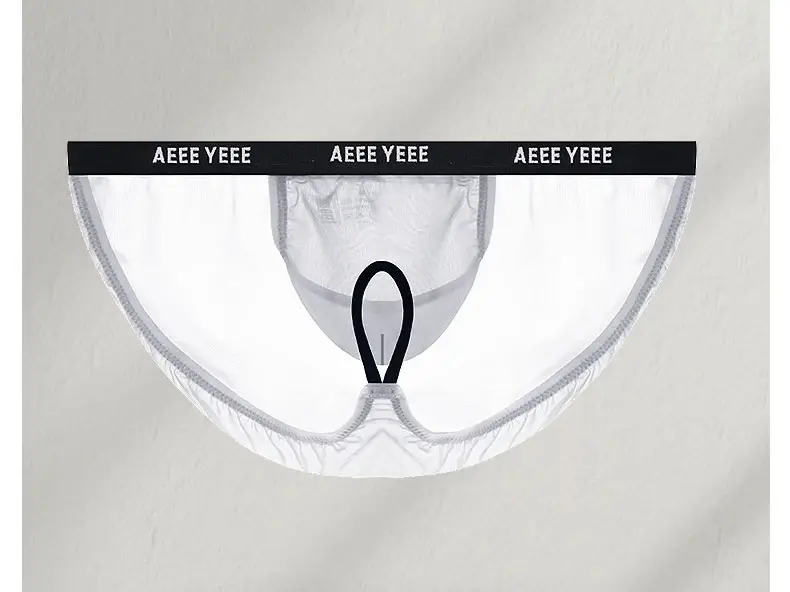 Men's Underwear Ultra-Thin Ice Silk Transparent Briefs Low-Rise U-Shaped Pouch with Separate Design — image 5