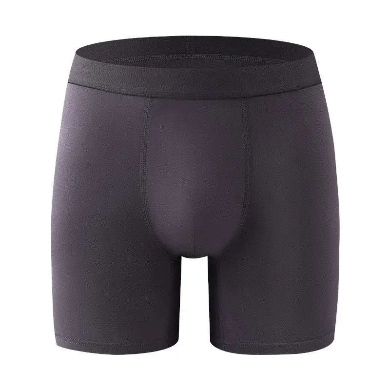 Big Pouch Men Bamboo Fiber Boxer Briefs Breathable Underwear With Fly Opening Mid Waist Sports Trunks Moisture Wicking Soft Cool — image 20