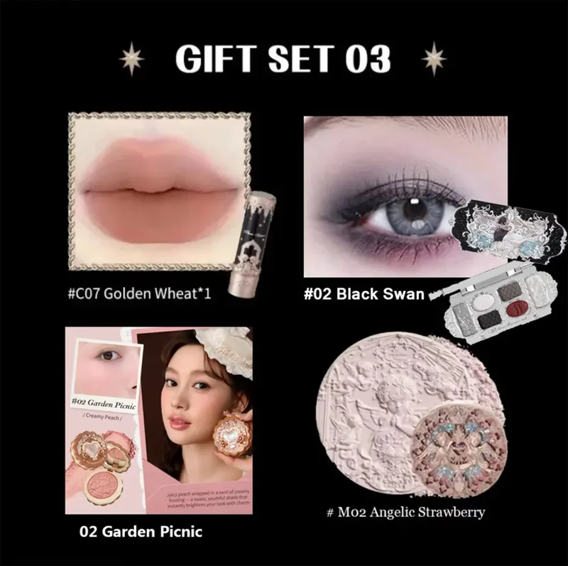 Συλλογή Flower Know Little Angel Κουτί δώρου Μακιγιάζ Eyeshadow Blush Cream Matte Lipstick Highlighter Full Kit All In One