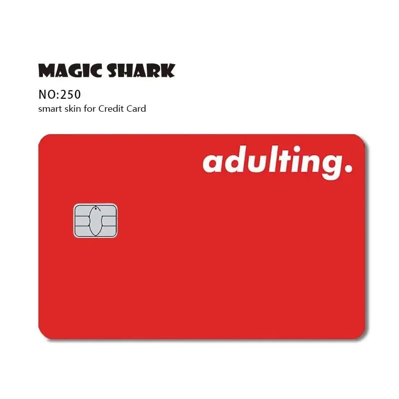 Magic Shark Dog Meme Hunter Snake Stonks 3M ματ μπροστινό αυτοκόλλητο PVC Κάλυμμα μεμβράνης για τραπεζική χρεωστική πιστωτική κάρτα