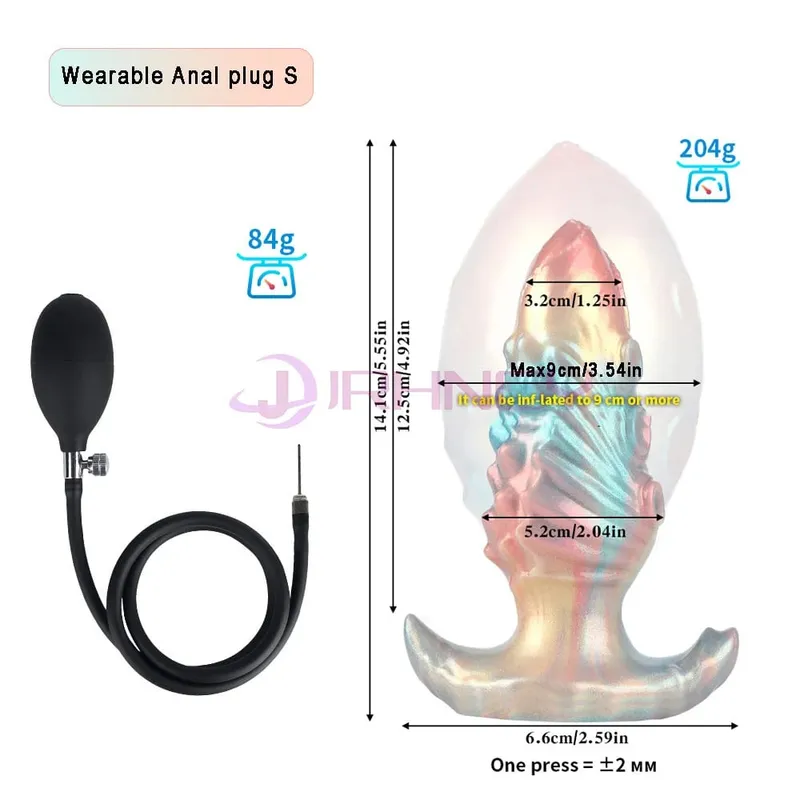 Consoladores anales con nudo de perro, tapón inflable para el trasero, máximo 11cm, tapón de dilatación anal enorme, Juguetes sexuales para mujeres y hombres, masaje de próstata con punto G BDSM — image 9