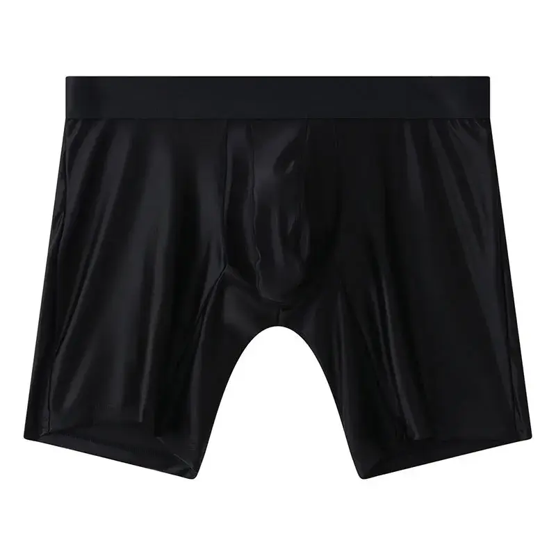 M-xxl Mens Underwear Boxers Solid U Pouch Panties For Man Extended Leg Boxer Shorts Homme Middle Waist Sports Underpants Male