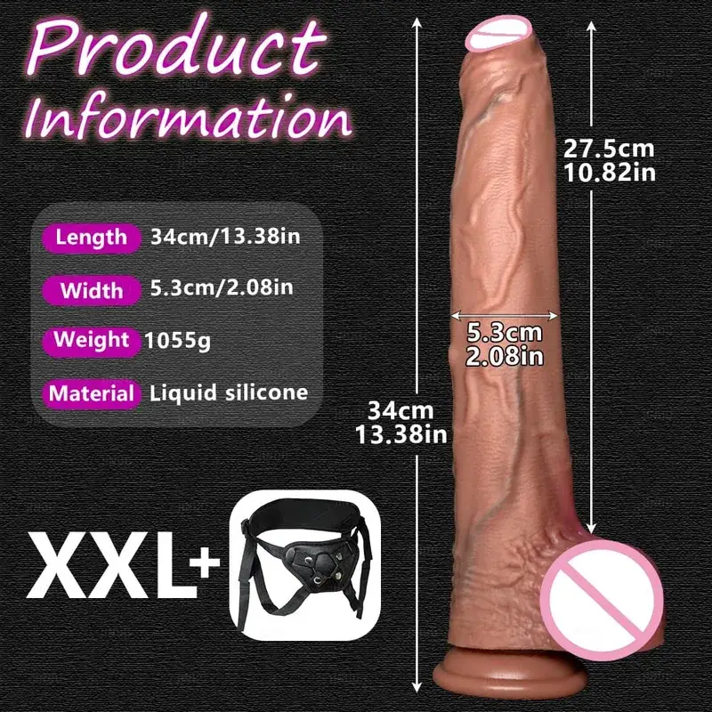 Consolador grande realista de 5 tamaños, ventosa de silicona, pene enorme, masturbación para parejas, pene suave, mujer, hombre, juguete sexual Anal para adultos — image 16