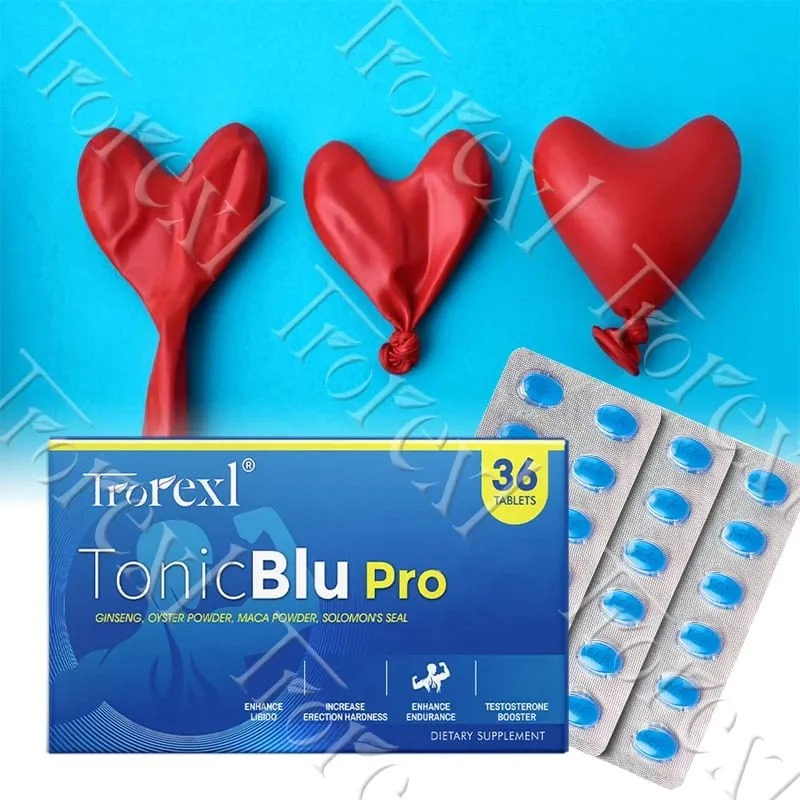 Trorexl-TonicBlu Pro - Kék tabletta a Rock-Hard Energy Volume Booster természetes osztriga ginzenghez a legjobb előnyökért
