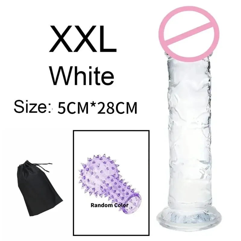 Σούπερ φθηνό 6 μεγεθών Ρεαλιστικό Soft Jelly Dildo Butt Prig βύσματα Παιχνίδι σεξ ενηλίκων για γυναίκες και άνδρες Κολπικός και πρωκτικός αυνανισμός — image 9