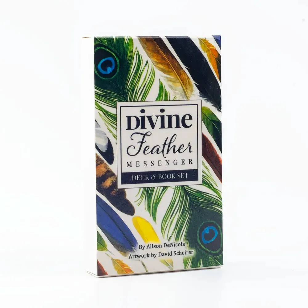 Divine Feather Messenger 44 Oracle Cards English Visions Divination Edition 10,3x6cm Τράπουλο με PDF Βιβλίο οδηγού για επιτραπέζια παιχνίδια και — image 2