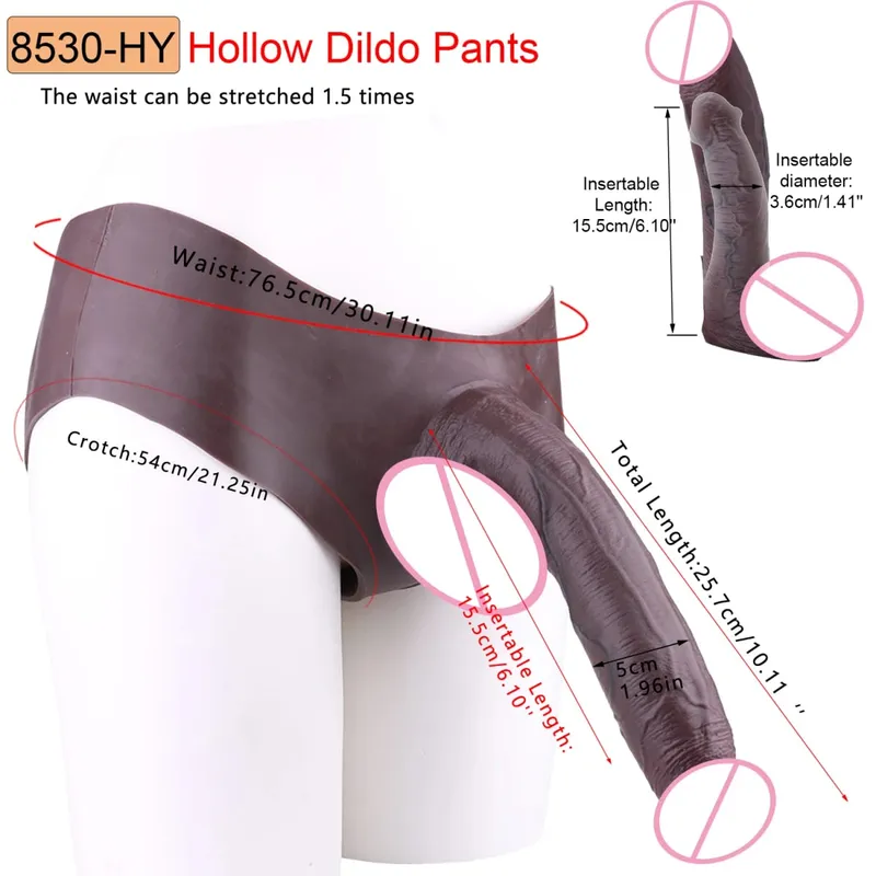 Big Knot Hollow Dildo Pants Adult Men Strap-On Penis Sleeve насадка на член Underwear For Couples Sex Pleasure Erotic Goods — image 29