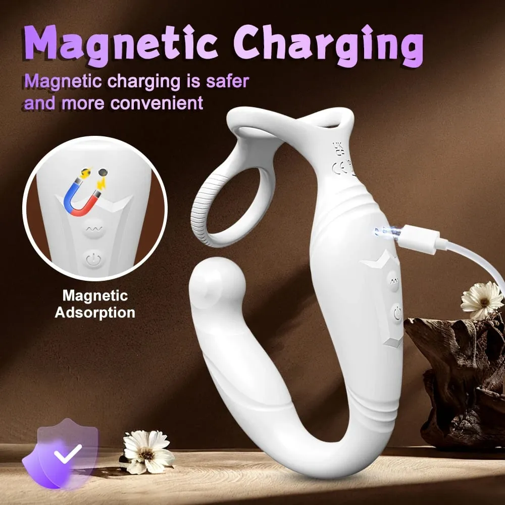 Δαχτυλίδι πέους Cock Rings App Control Vibrator για άνδρες Μασάζ προστάτη Διπλό πρωκτικό δονούμενο πισινό Παιχνίδι πρωκτικού σεξ για άνδρες — image 2